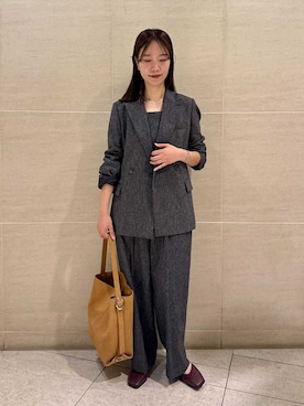 「アイテム（つなぎ/オールインワン）」を使った、MIESROHEさん（レディース・167cm）の秋コーディネート