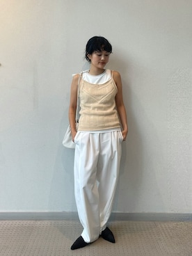 「骨格ナチュラル」｜MIESROHEさん（レディース・154cm）の夏コーディネート