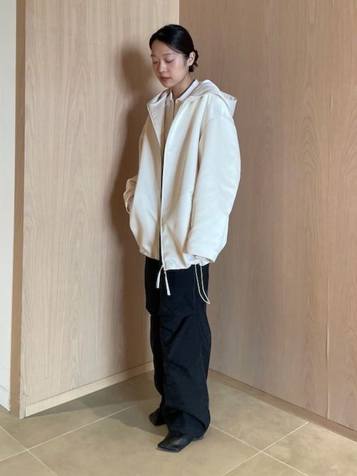 MIESROHE ニット セーター ハーフZIP衿 ワッフルNT