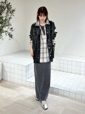「アイテム（ミリタリージャケット）」を使った、MIESROHEさん（レディース・155cm）の秋コーディネート