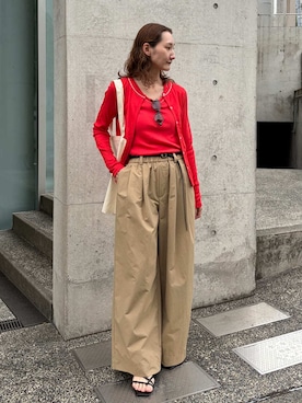 「MIESROHE（ミースロエ）のベアカップインビスチェ（その他トップス、ホワイト系）」を使った、MIESROHEさんの春コーディネート