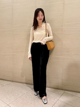 【MIESROHE】リブ編立裏毛プルオーバー MIESROHE（ミースロエ）の「リブ編立裏毛プルオーバー（Tシャツ