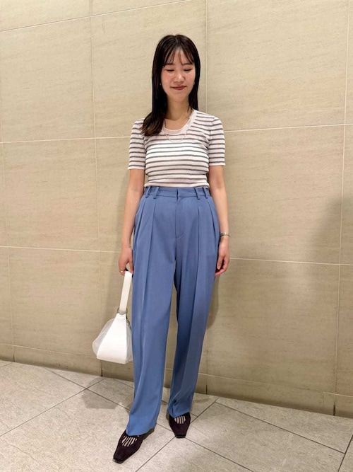 ニット セーター UネックハーフスリーブシアーNT レディース MIESROHE ニット セーター UネックハーフスリーブシアーNT