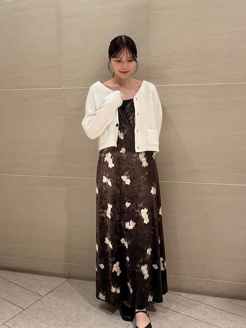 バックシャンベロアキャミワンピース（ワンピース）｜MIESROHE