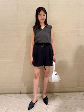 「アイテム（ブレスレット、レッド系）」を使った、MIESROHEさん（レディース・167cm）の夏コーディネート