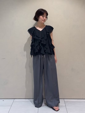 「MIESROHE（ミースロエ）のチェーンネックレス（ネックレス、シルバー系）」を使った、MIESROHEさんの夏コーディネート