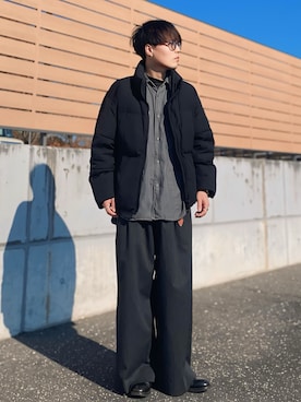 「アイテム（デジタル腕時計）」を使った、休日パパコーデ | ゆうきさん（メンズ・160cm）の冬コーディネート