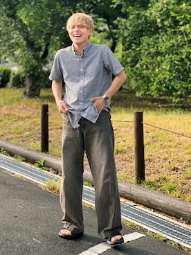 低身長パパ｜ゆうきさん（メンズ・160cm）の夏コーディネート