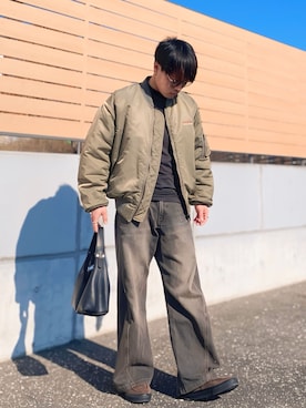 「アイテム（デジタル腕時計）」を使った、休日パパコーデ | ゆうきさん（メンズ・160cm）の冬コーディネート