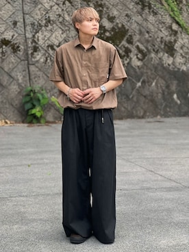 「WETTEMPT（ウィテンプト）のアイテム」を使った、低身長2児パパの大人コーデ｜160cmさん（メンズ・160cm）の夏コーディネート