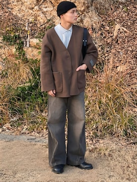 「CASIO（カシオ）のアイテム」を使った、休日コーデ｜ゆうきさん（メンズ・160cm）の冬コーディネート