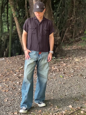 「アイテム（バッグ）」を使った、休日パパの服さん（メンズ・160cm）の夏コーディネート