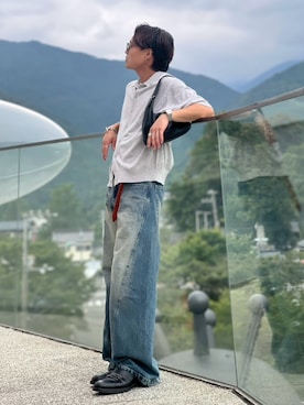 「アイテム（ハンドバッグ）」を使った、ゆうき｜休日パパコーデさん（メンズ・160cm）の秋コーディネート