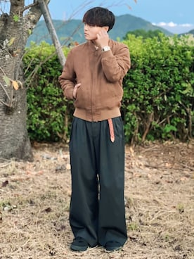 「アイテム（デジタル腕時計）」を使った、休日パパコーデ | ゆうきさん（メンズ・160cm）の秋コーディネート
