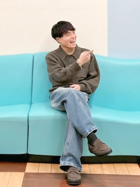 「アイテム（ポロシャツ）」を使った、休日パパコーデ | ゆうきさん（メンズ・160cm）の冬コーディネート