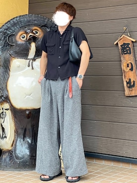 「バギーパンツ」｜休日パパの服さん（メンズ・160cm）の夏コーディネート