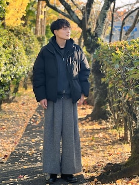 「アイテム（デジタル腕時計）」を使った、休日パパコーデ | ゆうきさん（メンズ・160cm）の冬コーディネート