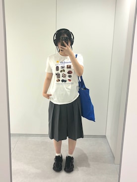 「BROKEN BASE（ブロークンベース）のアイテム」を使った、ちゃーさん（レディース・159cm）の夏コーディネート