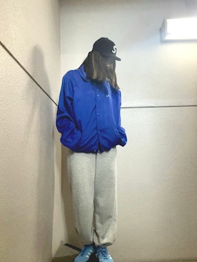 「アイテム（ナイロンジャケット）」を使った、itooonさん（レディース・159cm）の夏コーディネート