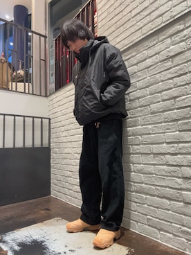 「Reebok（リーボック）のアイテム（ジャケット/アウター）」を使った、KIKUCHIさん（メンズ・179cm）の冬コーディネート