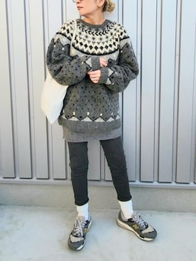 「アイテム（レギンス/スパッツ）」を使った、sporoさん（レディース・157cm）の秋コーディネート