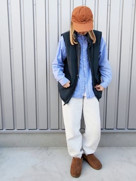 「アイテム（スリッポン）」を使った、sporoさん（レディース・157cm）の秋コーディネート