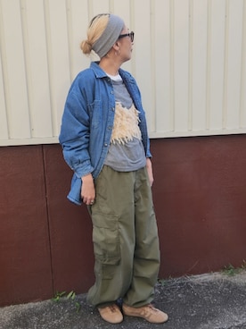 「アイテム（その他トップス）」を使った、sporoさん（レディース・157cm）の秋コーディネート