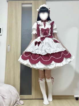 「アイテム（エプロン）」を使った、こまつゆこさん（レディース・161cm）の冬コーディネート