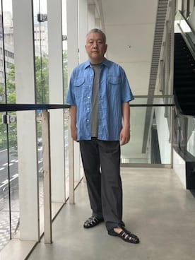 「Paraboot（パラブーツ）のアイテム（サンダル）」を使った、dhd1103さん（メンズ・173cm）の夏コーディネート