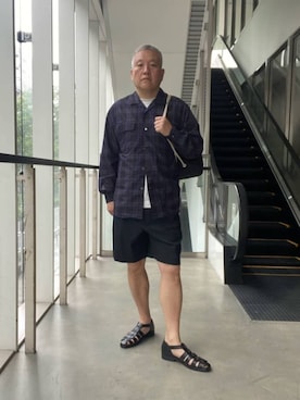「Paraboot（パラブーツ）のアイテム（サンダル）」を使った、dhd1103さん（メンズ・173cm）の夏コーディネート