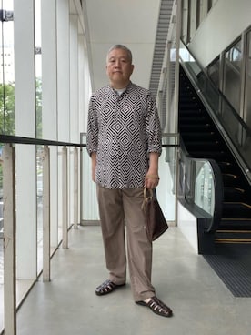 「Paraboot（パラブーツ）のアイテム（サンダル）」を使った、dhd1103さん（メンズ・173cm）の夏コーディネート