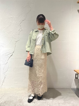 「Lugnoncure（ルノンキュール）のアイテム（その他アウター）」を使った、さくらさん（レディース・155cm）の春コーディネート