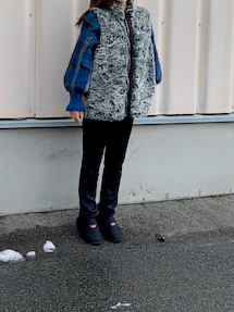 Ameri（アメリ）の「MOHAIR STRANGE CHECK KNIT（ニット/セーター