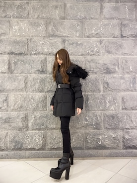 「GYDA（ジェイダ）のアイテム（その他アウター）」を使った、yuunaさん（レディース・152cm）の冬コーディネート