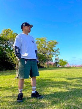 「PROPPER（プロッパー）のアイテム（パンツ）」を使った、CHIKA＄HIさん（メンズ・172cm）の春コーディネート