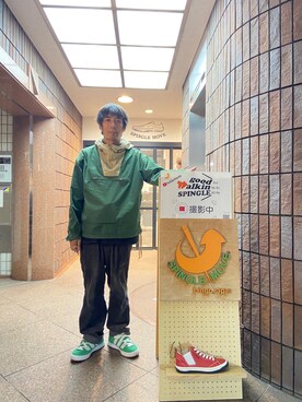 「bowwowのアイテム（その他パンツ、グレー系）」を使った、goodwalkinuedaさん（メンズ・170cm）の秋コーディネート