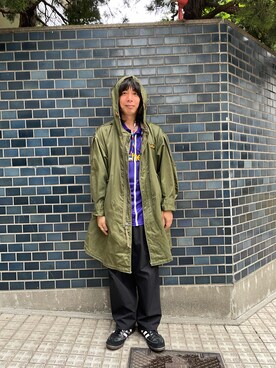 「マンチェスターシティのアイテム（Tシャツ/カットソー、ブルー系）」を使った、goodwalkinuedaさん（メンズ・170cm）の秋コーディネート