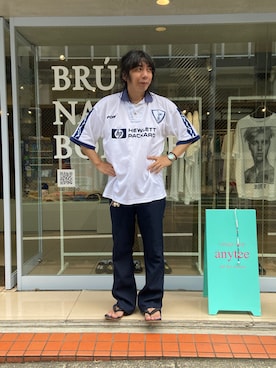 「Wrangler（ラングラー）のアイテム（スラックス、ブルー系）」を使った、goodwalkinuedaさん（メンズ・170cm）の秋コーディネート