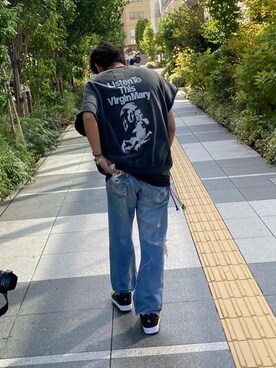 「Levi's（リーバイス）のアイテム（デニムパンツ、ブルー系）」を使った、goodwalkinuedaさん（メンズ・170cm）の秋コーディネート