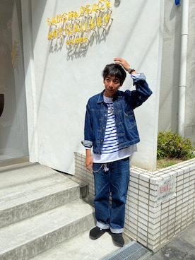 「BEAUTY&YOUTH UNITED ARROWS（ビューティーアンドユースユナイテッドアローズ）のアイテム（Tシャツ/カットソー、その他）」を使った、goodwalkinuedaさん（メンズ・170cm）の秋コーディネート