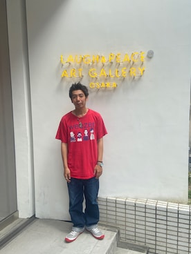 「SPINGLE MOVE（スピングルムーブ）のアイテム（スニーカー、グレー系）」を使った、goodwalkinuedaさん（メンズ・170cm）の秋コーディネート