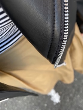 「UNITED ARROWS（ユナイテッドアローズ）のアイテム（ライダースジャケット）」を使った、rinrin26さん（レディース・163cm）の冬コーディネート