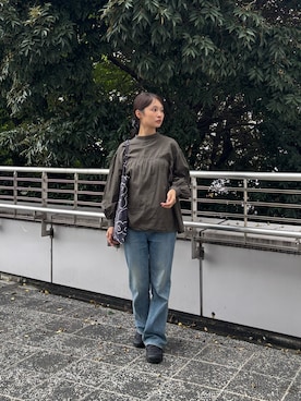 「アイテム（トートバッグ）」を使った、風歌　fuukaさん（レディース・165cm）の秋コーディネート