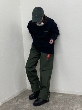 「Carhartt WIP（カーハートダブリューアイピー）のアイテム」を使った、©️(THE BAREFOOT)さん（レディース・154cm）の冬コーディネート