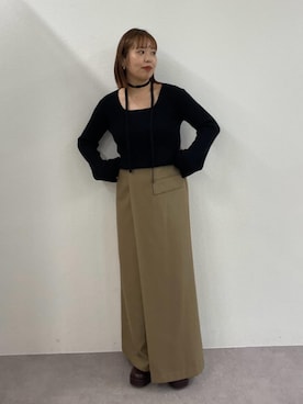 「アイテム（スリッポン）」を使った、yuka083さん（骨格ストレート・レディース・159cm）の秋コーディネート