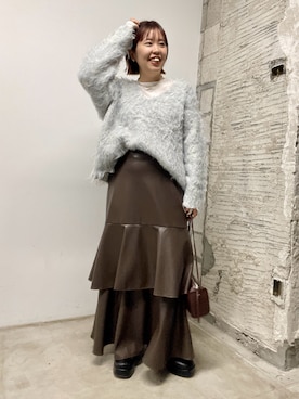 「アイテム（スリッポン）」を使った、yuka083さん（レディース・159cm・20代）の冬コーディネート