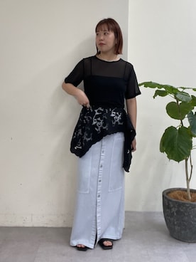 「Omekashi（オメカシ）のアイテム」を使った、yukaさん（レディース・159cm）の春コーディネート