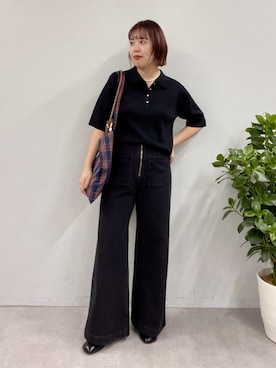 「アイテム（スリッポン）」を使った、yuka083さん（レディース・159cm・20代）の冬コーディネート