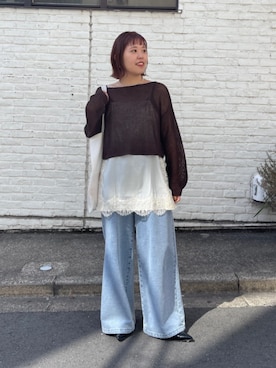 「Omekashi（オメカシ）のアイテム」を使った、yukaさん（レディース・159cm）の春コーディネート