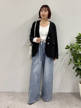 「アイテム（スリッポン）」を使った、yuka083さん（レディース・159cm・20代）の冬コーディネート